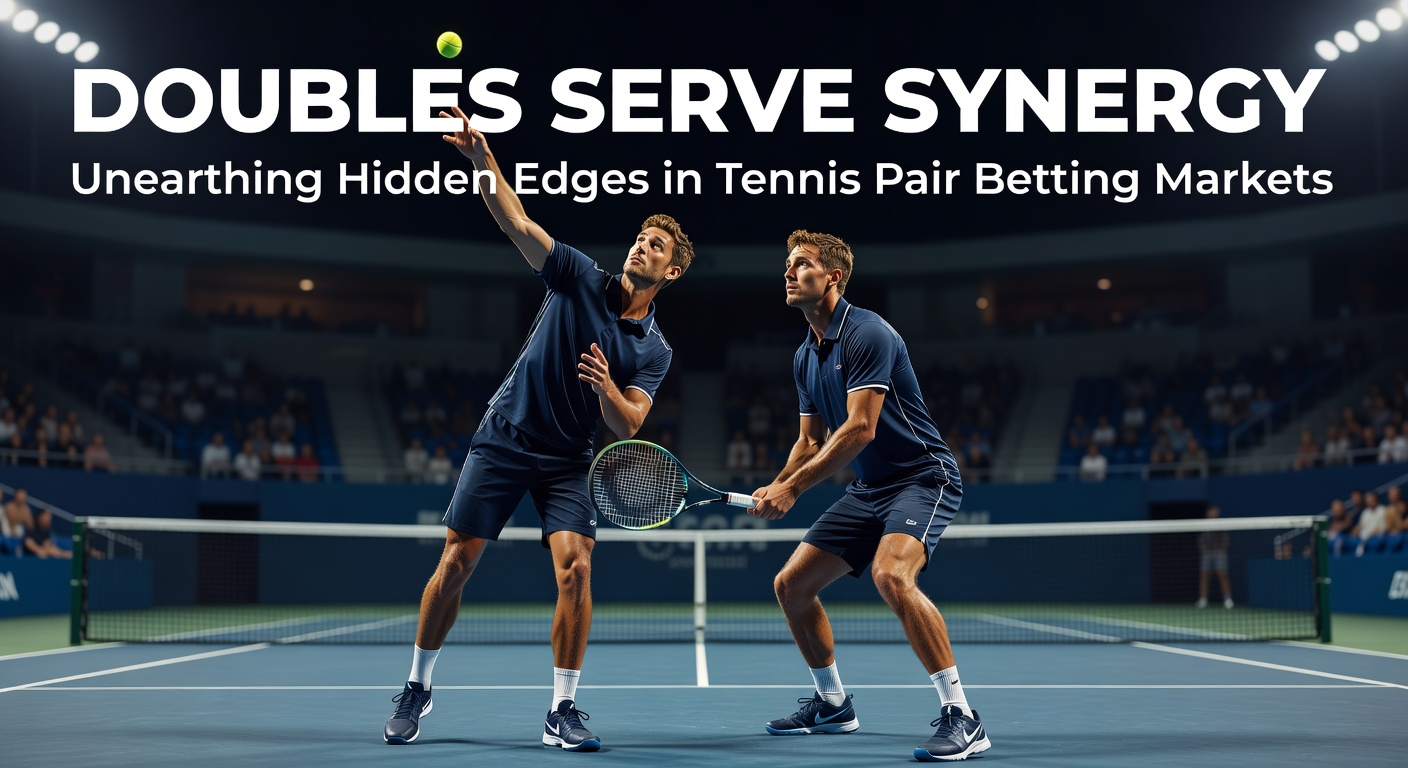 Two tennis players executing a synchronized doubles serve during a high-stakes match, highlighting serve synergy in action