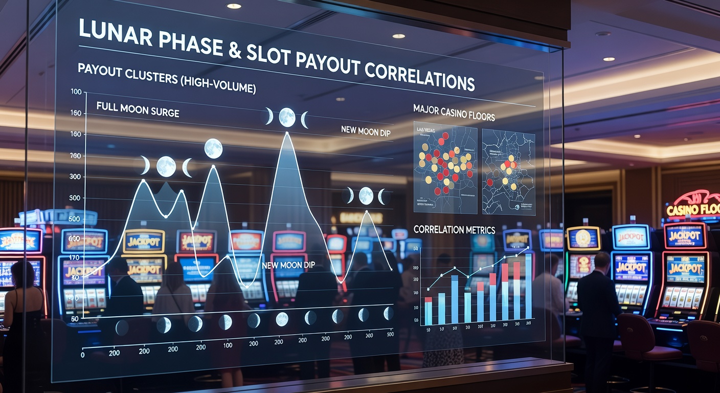 Detailed view of a bustling casino floor filled with rows of slot machines under ambient lighting that highlights patterns in player activity