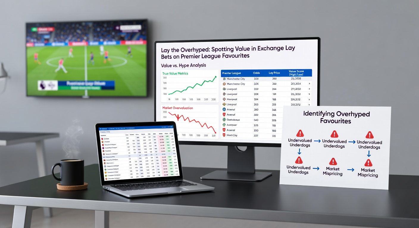 Betting exchange interface showing tight lay odds on a Premier League favourite, with liquidity bars indicating high volume